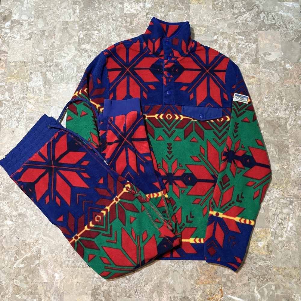 Polo Ralph Lauren Fair Isle Brushed Fleece Set Mens Small 29" Joggers Aztec